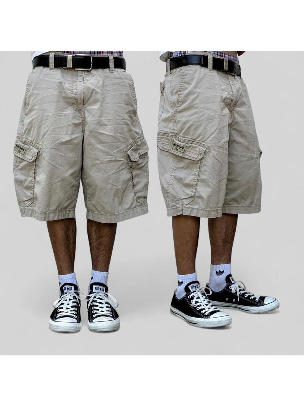 Unionbay Cargo Shorts Men's Size 36 Tan Y2K Streetwear Skater Utility
